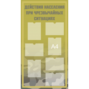 СТН-051 - Действия населения при черезвычайных ситауциях 430х1200мм